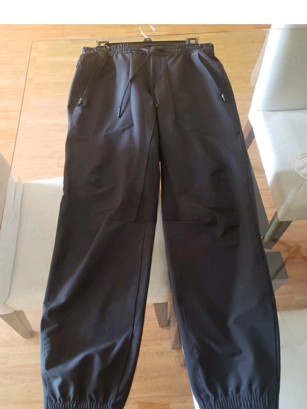 lululemon athletica Men's Black Jogger Pants with Zippered Pockets